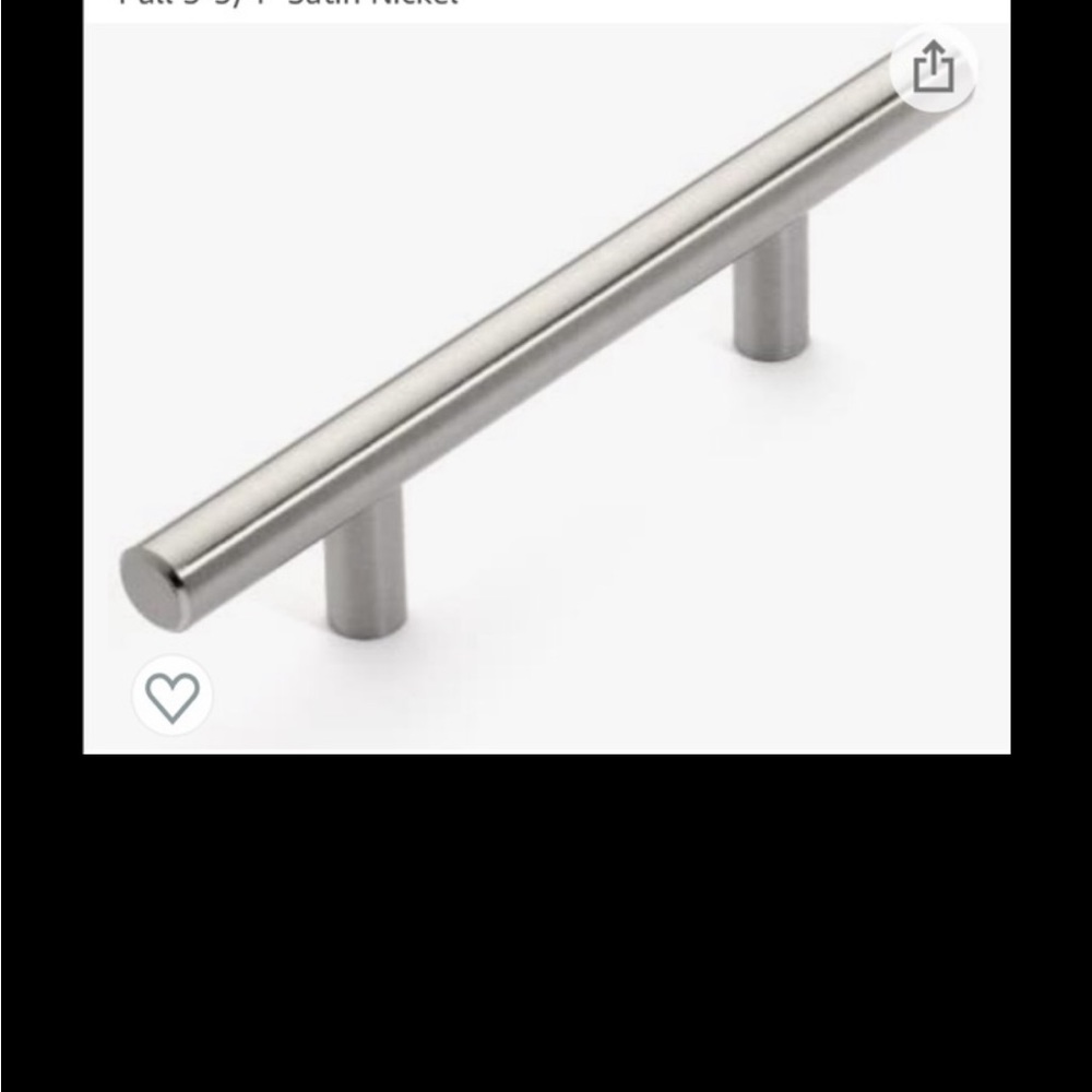 QY 12 HARDWARE EUROPEAN STYLE DRAWER PULLS SATIN NICKEL NEW IN PACKAGE